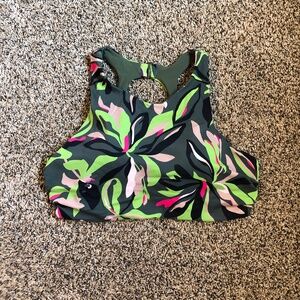 Athleta Maldives high neck bikini top tropical 38D/DD